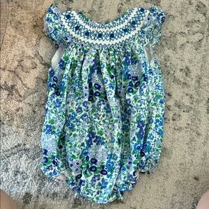 Floral Blue and Green Kids Bodysuit